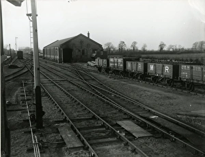 Mildenhall, overlooking the approaches to the station from the foot of the signal box Mildenhall, overlooking the approaches to the station from the foot of the signal box