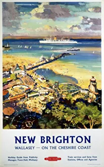 New Brighton, BR (LMR) poster, c 1950s New Brighton, BR (LMR) poster, c 1950s