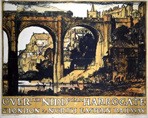 Over the Nidd near Harrogate, LNER poster, 1923-1947 Over the Nidd near Harrogate, LNER poster, 1923-1947