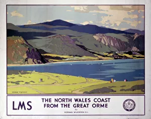 The North Wales Coast from the Great Orme, LMS poster, 1923-1947 The North Wales Coast from the Great Orme, LMS poster, 1923-1947