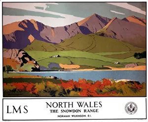North Wales - The Snowdon Range, LMS poster, 1923-1947 North Wales - The Snowdon Range, LMS poster, 1923-1947