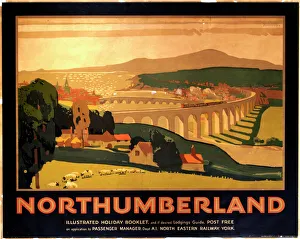 Northumberland, NER poster, c 1920s Northumberland, NER poster, c 1920s