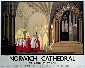 Norwich Cathedral, LNER poster, 1923-1947 Norwich Cathedral, LNER poster, 1923-1947