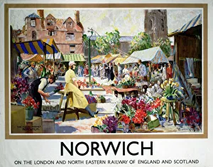 Posters/railway posters/norwich flower market lner poster 1923 1947 Posters/railway posters/norwich flower market lner poster 1923 1947
