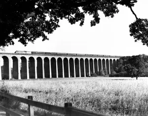 The down Flying Scotsman crossing Digswell Viaduct Print