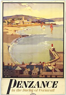 Penzance, GWR poster, c 1930s. Great Wester Penzance, GWR poster, c 1930s. Great Wester