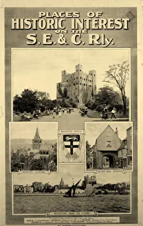 Places of Historic Interest, SE & CR poster, 1922 Places of Historic Interest, SE & CR poster, 1922