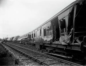 Cumberland Collection: Railway accident at Little Salkeld, July 1933