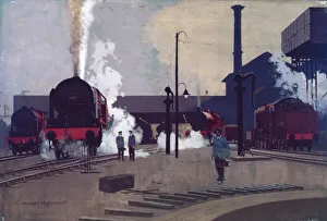 Ready for the Road, original artwork for LMS poster, c 1930 Ready for the Road, original artwork for LMS poster, c 1930