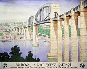 The Royal Albert Bridge, Saltash, GWR poster, 1945 The Royal Albert Bridge, Saltash, GWR poster, 1945