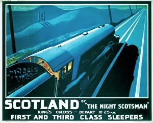 Scotland by the Night Scotsman, LNER poster, 1932 Scotland by the Night Scotsman, LNER poster, 1932