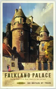 Falkland Palace Print, a 1950s British Railways poster