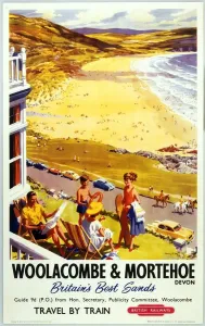 Train Prints: Woolacombe & Mortenhoe 1960 British Rail Print