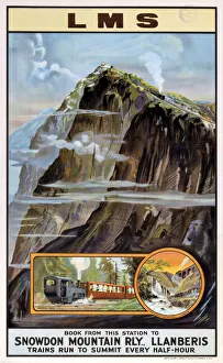Snowdon Mountain Railway, LMS poster, 1923-1947 Snowdon Mountain Railway, LMS poster, 1923-1947