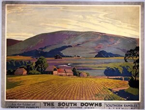Images Dated 31st December 2004: The South Downs, SR poster, c 1930s