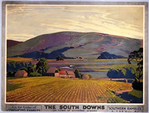 The South Downs, SR poster, c 1930s The South Downs, SR poster, c 1930s