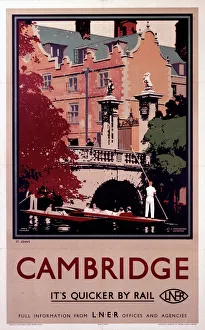 St Johns, Cambridge, LNER poster, 1923-1947 St Johns, Cambridge, LNER poster, 1923-1947