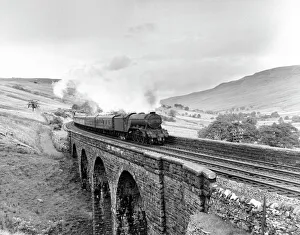 Steam locomotive Neil Gow, Ais Gill Viaduct, Settle and Carlisle line, 1960 Steam locomotive Neil Gow, Ais Gill Viaduct, Settle and Carlisle line, 1960