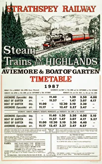 Strathspey Railway Company poster. Steam i Strathspey Railway Company poster. Steam i