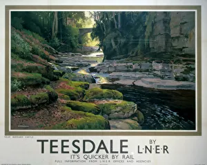 Teesdale, its quicker by rail, LNER poster, c 1930s Teesdale, its quicker by rail, LNER poster, c 1930s