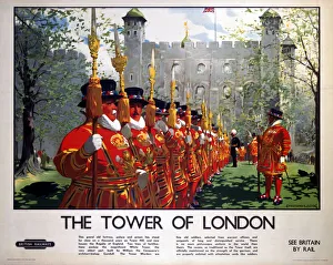 The Tower of London, BR (LMR) poster, 1948-1965 The Tower of London, BR (LMR) poster, 1948-1965