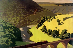 Train crossing Monsal Dale Viaduct, 1923-1947 Train crossing Monsal Dale Viaduct, 1923-1947