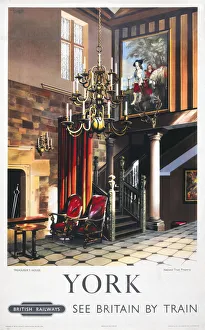 Treasurers House, York, BR poster, 1954 Treasurers House, York, BR poster, 1954