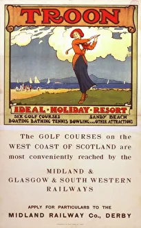Posters/railway posters/troon ideal holiday resort mr gswr poster Posters/railway posters/troon ideal holiday resort mr gswr poster
