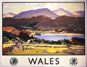 Wales, GWR and LMS poster, c 1930-1939 Wales, GWR and LMS poster, c 1930-1939