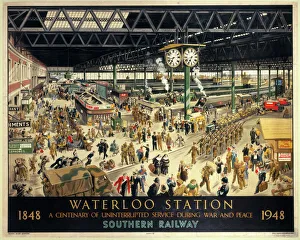 Waterloo Station, Southern Railways poster, 1948 Waterloo Station, Southern Railways poster, 1948