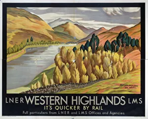 Western Highlands, LNER/LMS poster, 1923-1947 Western Highlands, LNER/LMS poster, 1923-1947