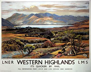 Western Highlands, LNER/LMS poster, 1939 Western Highlands, LNER/LMS poster, 1939