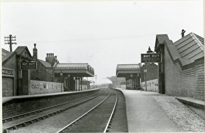 Whalley station, Lancashire & Yorkshire Railway. General view of the station Whalley station, Lancashire & Yorkshire Railway. General view of the station