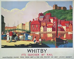 Whitby: Its Quicker By Rail, LNER poster, 1930s Whitby: Its Quicker By Rail, LNER poster, 1930s