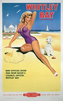 Whitley Bay Northumberland, BR poster, 1957 Whitley Bay Northumberland, BR poster, 1957