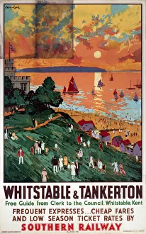 Whitstable and Tankerton, SR poster, 1936 Whitstable and Tankerton, SR poster, 1936