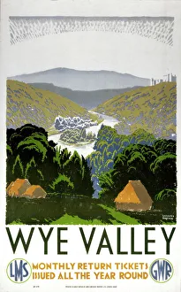 Wye Valley, GWR/LMS poster, 1938