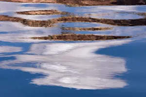 Abstract design of canyon wall and sky reflections, Glen Canyon National Recreation Area, Utah, USA Abstract design of canyon wall and sky reflections, Glen Canyon National Recreation Area, Utah, USA