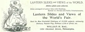 Antique Advertising Artwork Prints: Ad For Lantern Slides