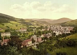 Photography Collection: Adenau im Ahrtal, Rhineland-Palatinate, Germany, Historical, Photochrome print from the 1890s