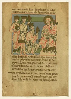 Adoration of the Magi, manuscript Wernhers von Tegernsee, 12th century Adoration of the Magi, manuscript Wernhers von Tegernsee, 12th century