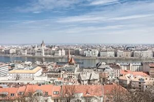 Hungary Collection: Aerial view of Budapest
