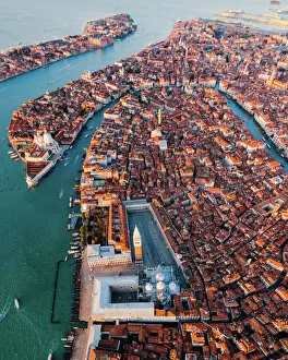 Italy Collection: Aerial view of St Mark square, Venice, Italy