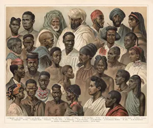 African Native People, lithograph, published in 1897 African Native People, lithograph, published in 1897