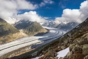 Aletsch Glacier Collection: Aletsch Glacier in summer season