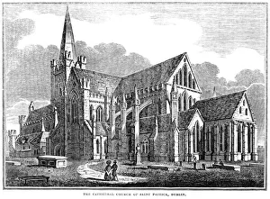 Antique illustration - The Cathedral Church of St Patrick, Dublin Antique illustration - The Cathedral Church of St Patrick, Dublin