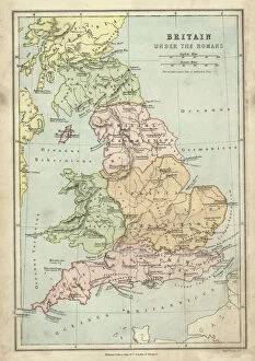 Top Sellers - Art Prints Collection: Antique map of Britain under the Ancient Romans