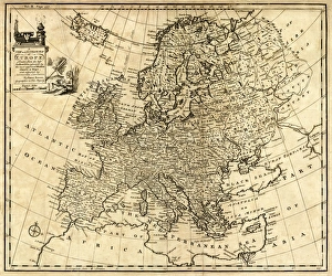 Antique Map of Europe 1744 Antique Map of Europe 1744