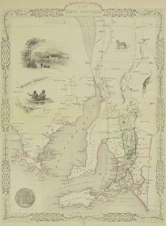 Antique map of South Australia with vignettes Antique map of South Australia with vignettes