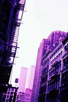 Images Dated 15th August 2001: Apt, Fire Escape, Infrared, New York, New York City, Nobody, Pink, Soho, Staircase